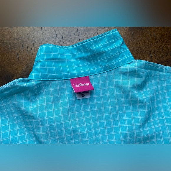 •GUC•Disney Thailand Cool Planet Button Down Minnie Mouse Short Sleeve Top - Picture 13 of 15